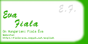 eva fiala business card